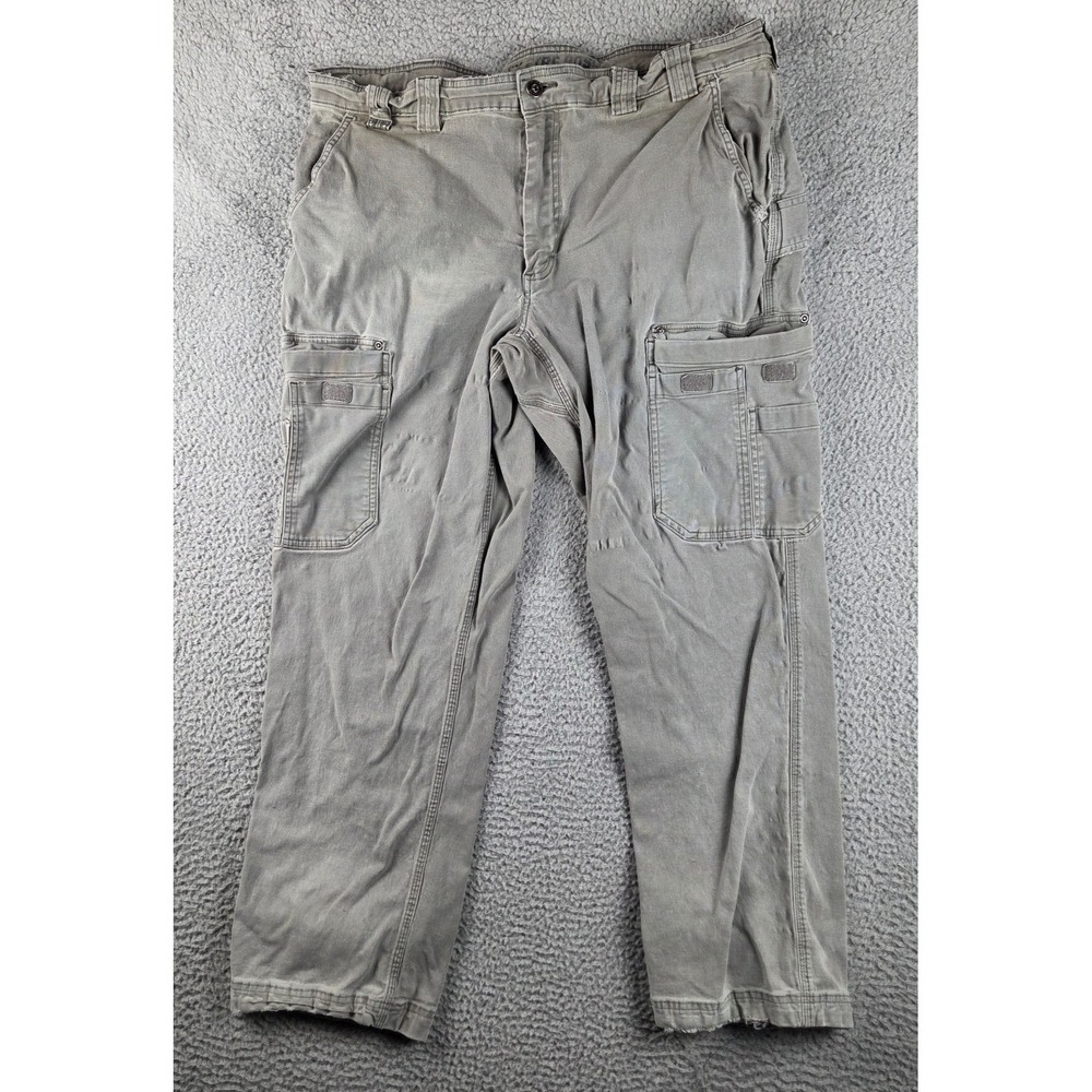 Duluth Trading Co Cargo Pants Mens 40x32 (38x30) Gray Flex Fire Hose Work Wear